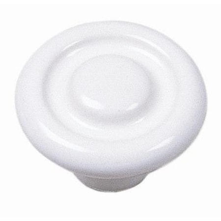 Laurey 1 3/8" Porcelain Knob, Circle Impression, White 1542